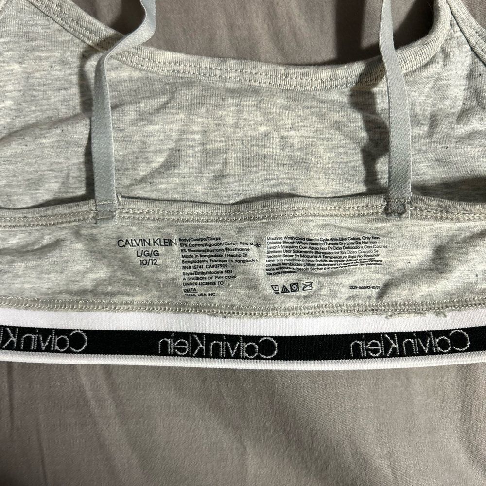 Calvin Klein Light Gray Bralette Size L (10/12) - Picture 3 of 3